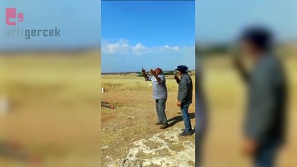 Urfa'da sıcaklara dayanamayan bir kişi güneşe taş attı