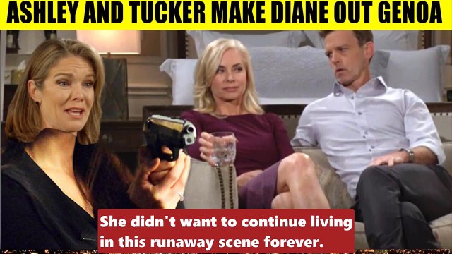CBS Young And The Restless Tucker knows all of Diane's secrets - with Ashley get