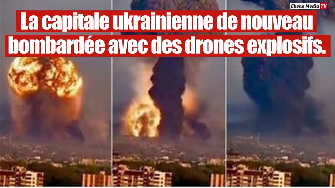La Russie bombarde à nouveau la capitale Kiev avec des drones explosifs.