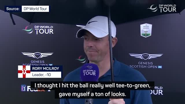 'Confident' McIlroy has 'no expectations' as he retains Scottish Open lead