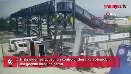 Bursa'daki feci kaza güvenlik kamerasına yansıdı
