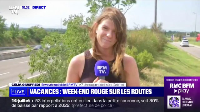 Départ en vacances sous le drapeau rouge de Bison Futé, en direction du sud de la France