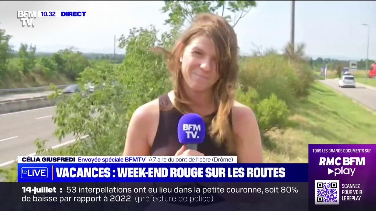 Départ en vacances sous le drapeau rouge de Bison Futé, en direction du sud de la France