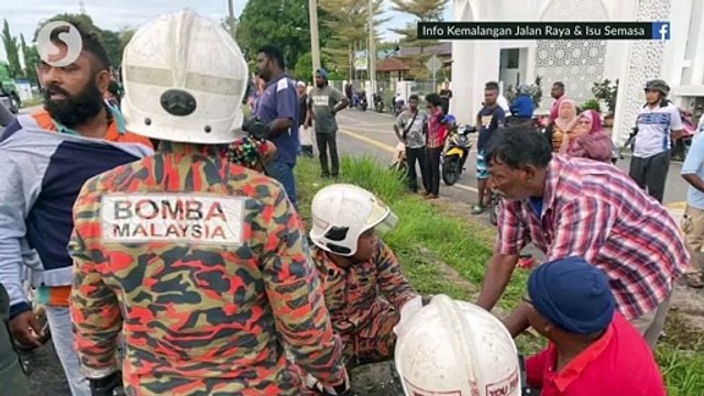 Child killed, four injured in Johor trailer-bus accident