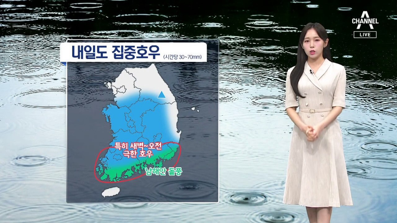 [날씨]충청 이남 200mm 넘는 물폭탄…집중호우 주의