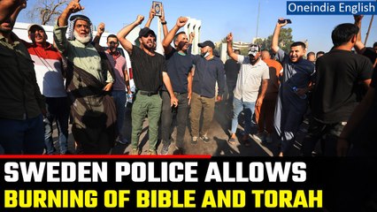 Descargar video: Swedish police authorise burning of Torah and Bible outside Israeli Embassy | Oneindia News