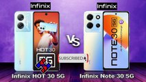 Infinix Hot 30 5G vs Infinix Note 30 5G | Full phone specifications