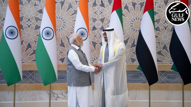 UAE President Sheikh Mohamed meets Indian Prime Minister Narendra Modi in Abu Dhabi