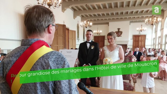 Retour des mariages à l'Hôtel de ville de Mouscron
