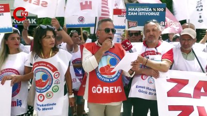 Memurlar bordrolarını yakarak isyan etti