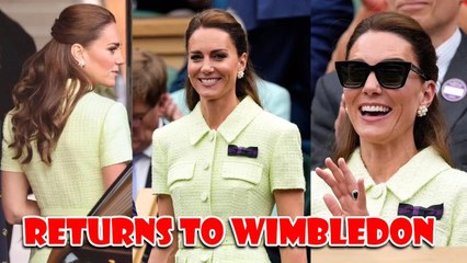 Kate Middleton Returns to Wimbledon for Women's Singles Final