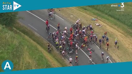 Tour de France : Vidéo choc de la chute de plusieurs cyclistes, la course interrompue et terrible ab
