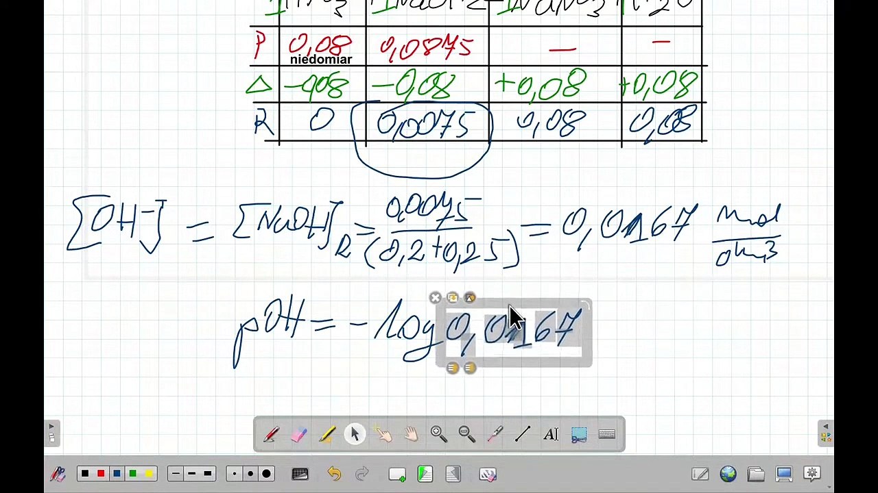 OBLICZANIE pH REAKCJE ZOBOJĘTNIANIA. #chemia #chemistry