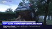 Saône-et-Loire: une voiture soulevée par les racines d'un arbre arraché par l'orage