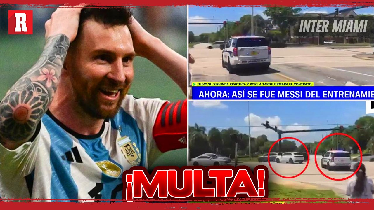 MESSI SE PASA EL SEMÁFORO EN ROJO
