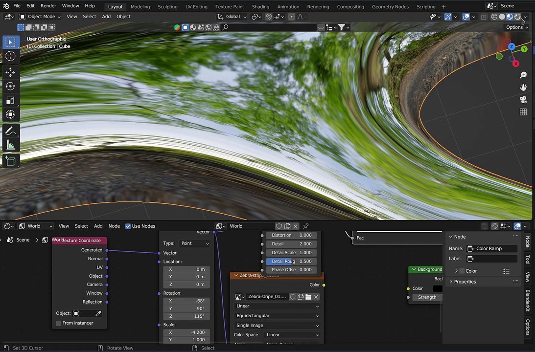 Blender Zebra envioroment