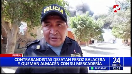 Piura: contrabandistas desatan balacera y queman mercadería para evitar ser intervenidos
