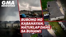Bubong ng kabahayan, natuklap dahil sa buhawi | GMA News Feed