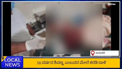 ಬೊಮ್ಮೇನಹಳ್ಳಿ ಗ್ರಾಮದಲ್ಲಿ ವ್ಯಕ್ತಿಯೊಬ್ಬರ ಮೇಲೆ ಕರಡಿ ದಾಳಿ