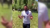 Le joueur de football national Çalhanoğlu a roulé et joué au javelot dans sa ville natale de Bayburt.