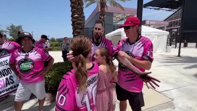 Lionel Messi fans await his Inter Miami arrival