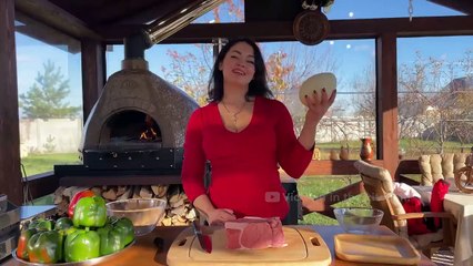 Яйцо Страуса с Фаршированным Перцем под Сырной Корочкой! Фантастическое Блюдо