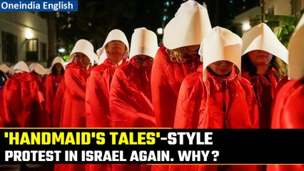 Israel: 'Handmaids' protesters join hundreds of thousands  for 28th straight week |Oneindia News