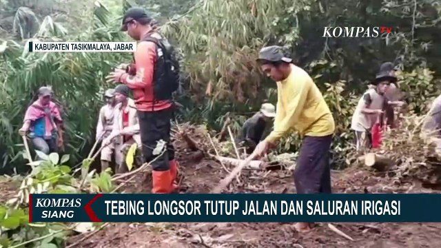 Tebing Setinggi 30 Meter di Tasikmalaya Longsor, Timpa Jalanan dan Jalur Irigasi!