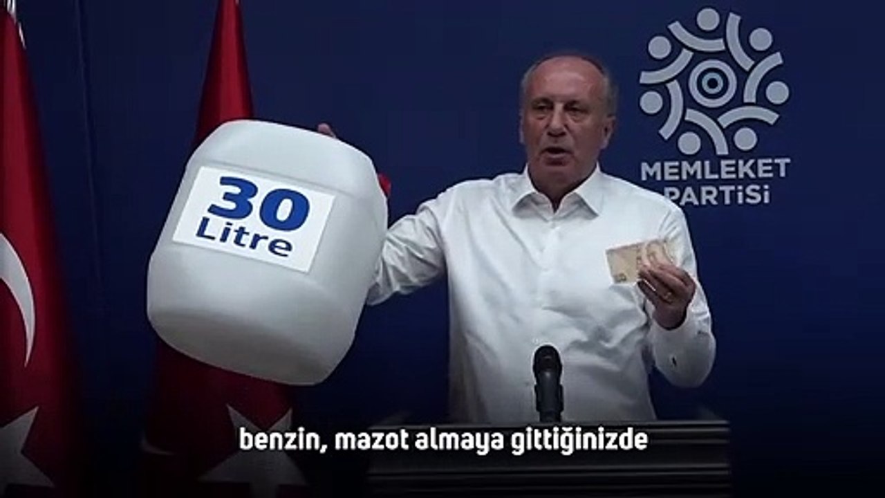 Muharrem İnce'nin "Erdoğan bir daha seçilirse bardakla benzin, mazot alırız!" sözleri ÖTV zamları sonrası yeniden gündem oldu