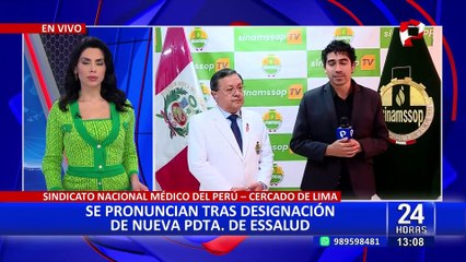 Rosa Gutiérrez: Sindicato nacional médico del Perú rechaza su designación en EsSalud
