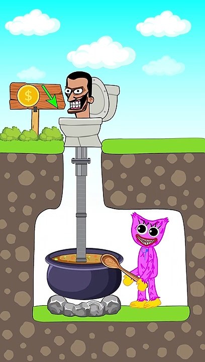 Good Skibidi Toilet saved Tricky Kissy Missy from the flood _ Funny Animation  #shorts