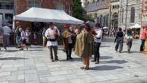 Ambiance médiévale dans le centre-ville de Tournai !