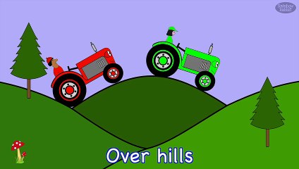 Four Tractors | NURSERY RHYME | Rainbow Rabbit | @rainbowrabbitsongs | #rainbowrabbitsongs