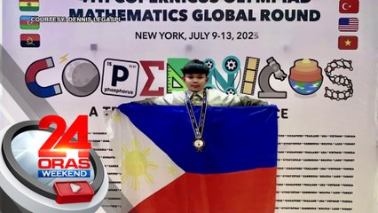 Incoming grade 5 student mula Olongapo, kampeon sa Copernicus International Math Olympiad Competition sa New York City | 24 Oras Weekend