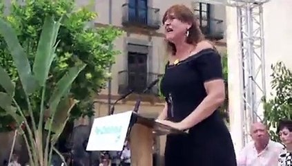 Laura Borràs, en el mitin central de Junts