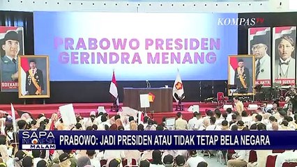 Pidato Prabowo di Konsolidasi Kader Gerindra: Jadi Presiden atau Tidak, Saya Tetap Bela Negara!