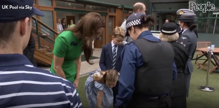 Kate Middleton Joined by Prince William, Prince George and Princess Charlotte on Last Day of Wimbledon