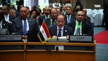 الرئيس السيسي يقدم رؤية مصر بشأن البند الخاص بتغير المناخ والاقتصاد الأزرق