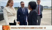 Vpdta. Delcy Rodríguez llega a Bruselas para participar en la III Cumbre UE-CELAC