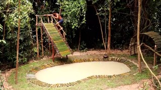 Build Amazing Swiming Pool Slide By Wilderness Technical. Survival