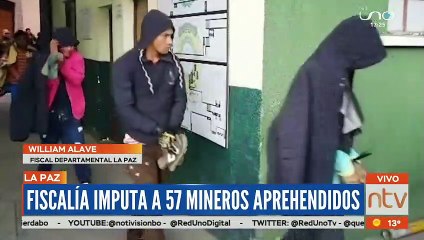 Fiscalía imputa a 57 mineros aprehendidos