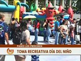 Autoridades de Caracas recorren el Paseo Los Próceres para compartir con los niños