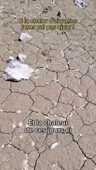 Un lac de montagne presque à sec... 