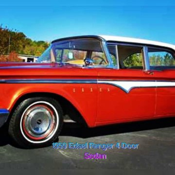 1959 Edsel Ranger 4 Door Sedan .Classic muscle cars show. سيارات كلاسيكيه
