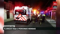 Flamazo deja a 2 personas heridas en el interior de un domicilio en Iztapalapa, CdMx