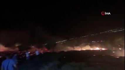 Ayvalık'ta otluk alanda çıkan yangın kontrol altına alındı