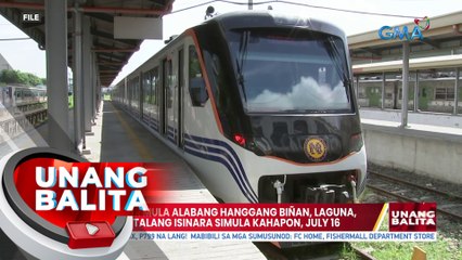 Ruta ng PNR mula Alabang hanggang Biñan, Laguna, pansamantalang isinara simula kahapon, July 16 | UB