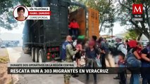 Rescatan a 303 migrantes durante dos operativos en Veracruz