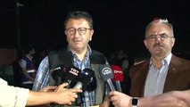 Le vice-ministre de l'Agriculture et des Forêts Veysel Tiryaki et le vice-ministre de l'Intérieur Münir Karaoğlu ont fait des déclarations dans la zone des incendies.