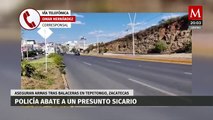 Abaten a presunto sicario tras balacera en Tepetongo, Zacatecas